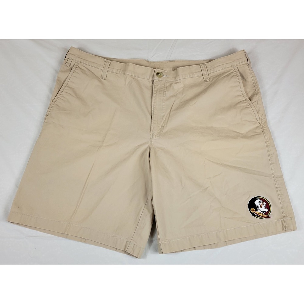 Columbia PFG Florida State Seminoles Shorts Mens 42 Tan FSU Cotton XM4039 10L